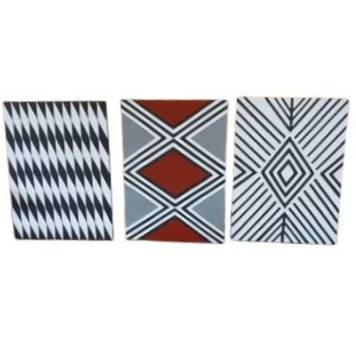 Authentic Imigongo Art Panels From Rwanda 60 CMX 60 CM